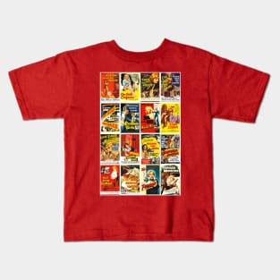 Classic Bad Girl Motion Picture Collage Kids T-Shirt